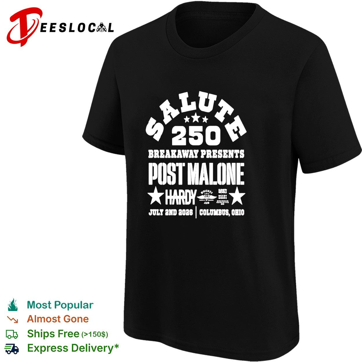 Post Mal Salute 250 Breakaway Hardy July 2 2026 Columbus Ohio shirt