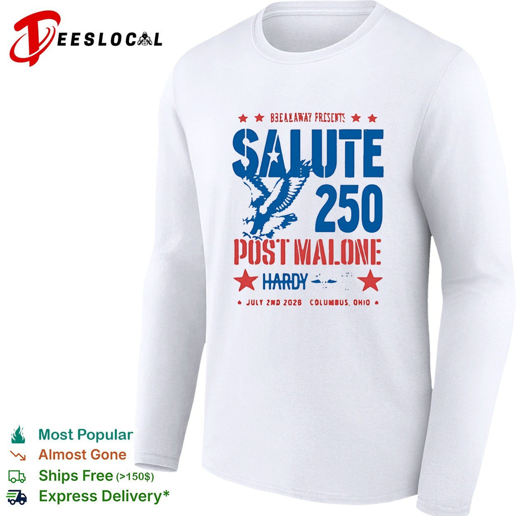 Post Mal Salute 250 Breakaway bald eagle soaring July 2 2026 Columbus Ohio shirt