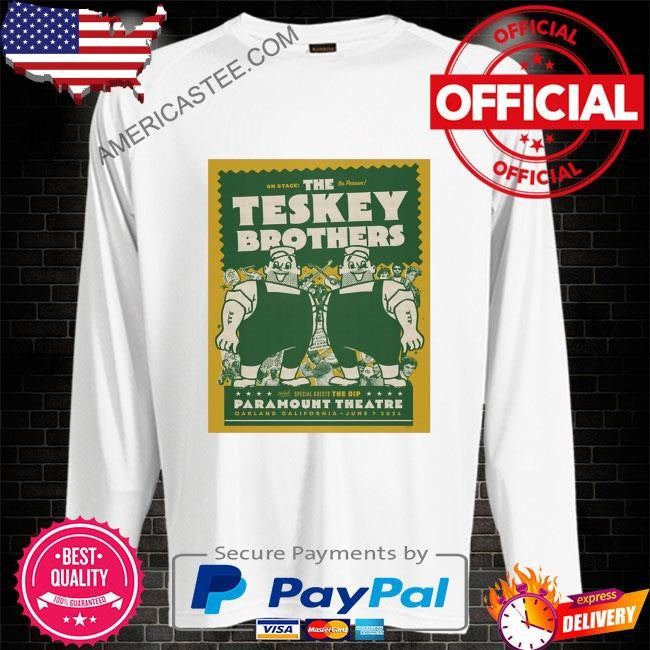 Poster the teskey brothers at paramount theatre in oakland ca on june 7 2024 shirt