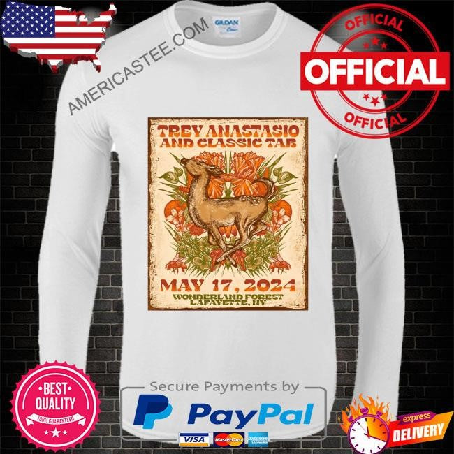 Poster trey anastasio at wonderland forest in lafayette ny on may 17 2024 shirt