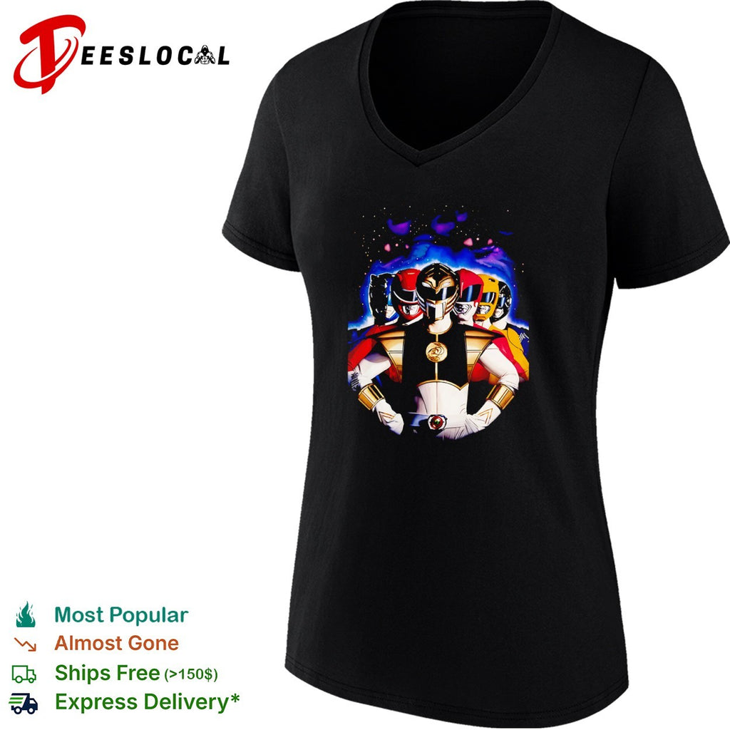 Power Rangers White Ranger and Mighty Morphin Power Rangers shirt