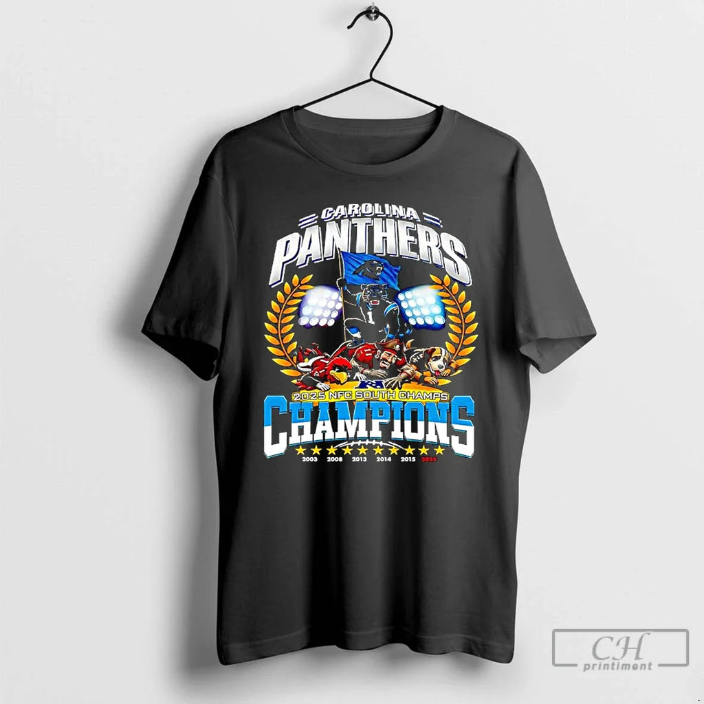 Carolina Panthers Nfc South 2025 Champions Division T-Shirts, Hoodie, Sweatshirt