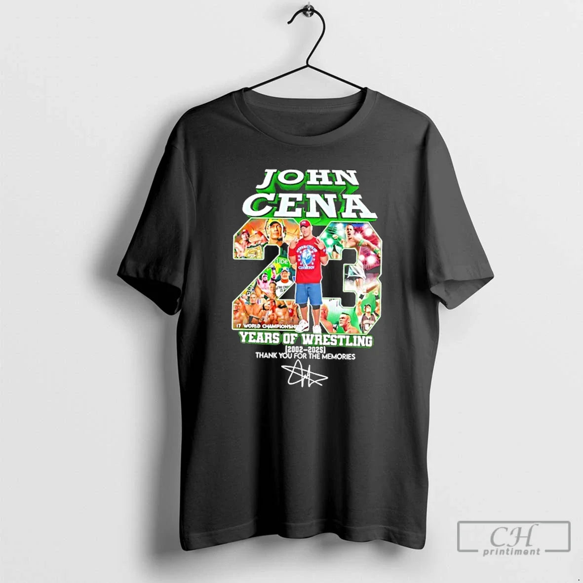 John Cena 23 Years Wrestling 2002 2025 Thank You Memories Signature T-Shirts, Hoodie, Sweatshirt