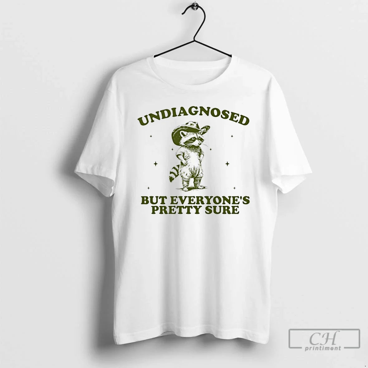Raccoon Cowboy Undiagnosed But Everyones Pretty Sure T-Shirts, Hoodie, Sweatshirt