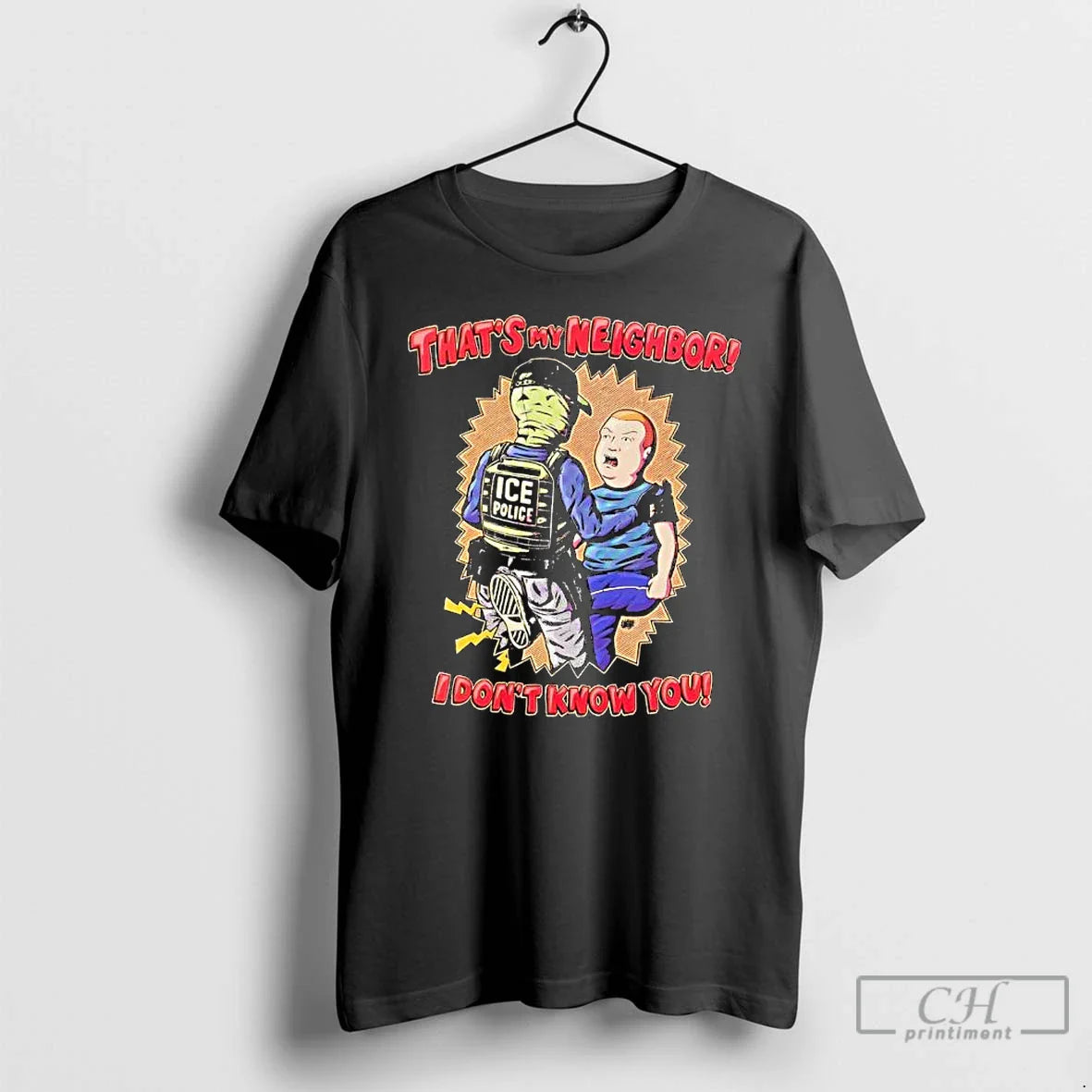 Thats My Neighbor I Dont Know You Bobby Hill Ice Police T-Shirts, Hoodie, Sweatshirt