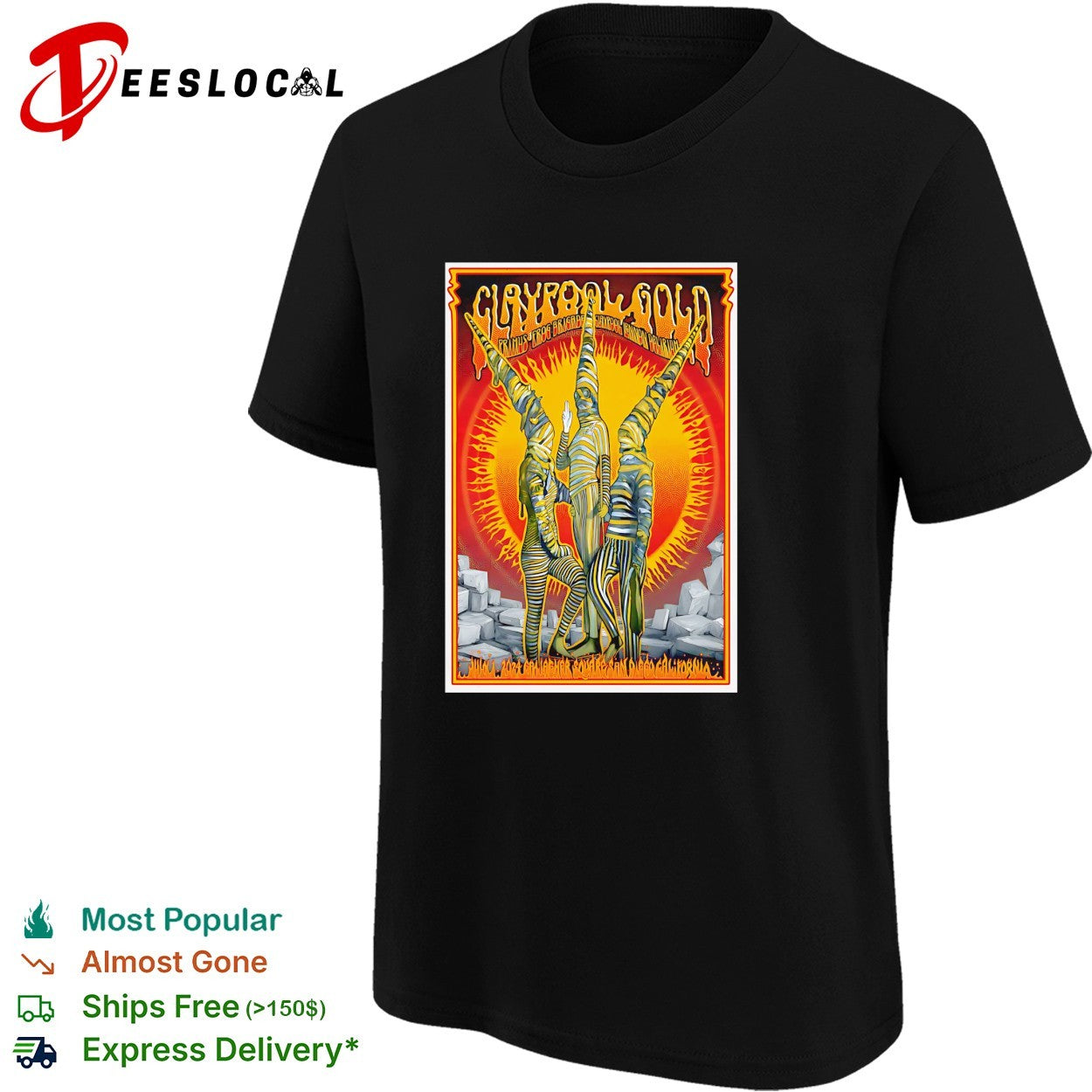 Primus In San Diego CA Claypool Gold Tour On Jul 1 2026 shirt