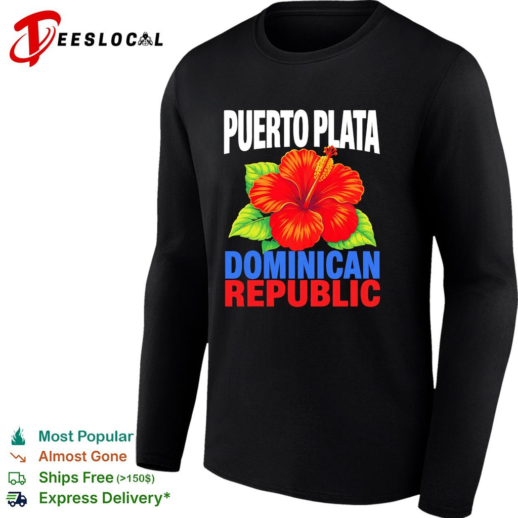 Puerto Plata Dominican Republic hibiscus flower shirt