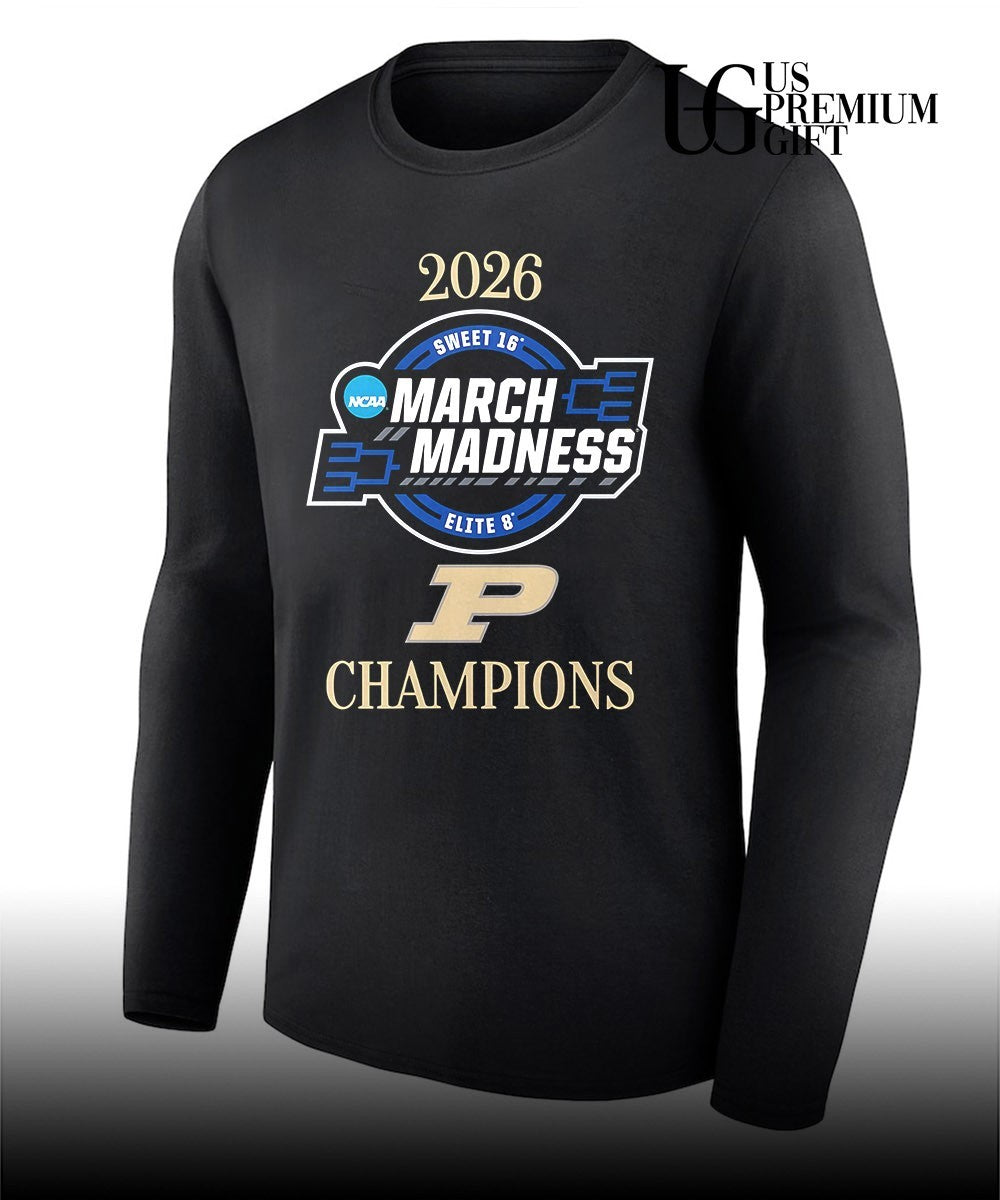 Purdue Boilermakers 2026 NCAA March Madness Sweet 16 Elite 8 Champions shirt
