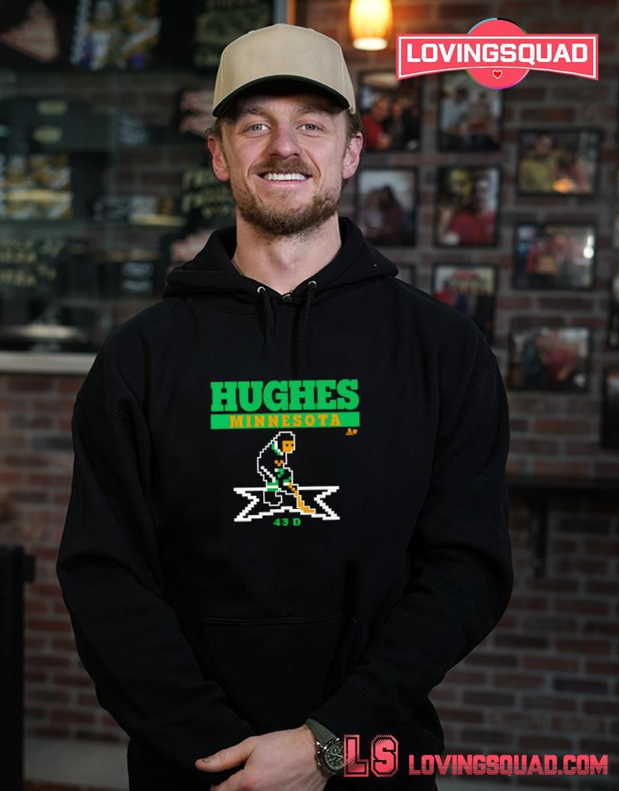 Quinn Hughes Retro Hockey Shirt