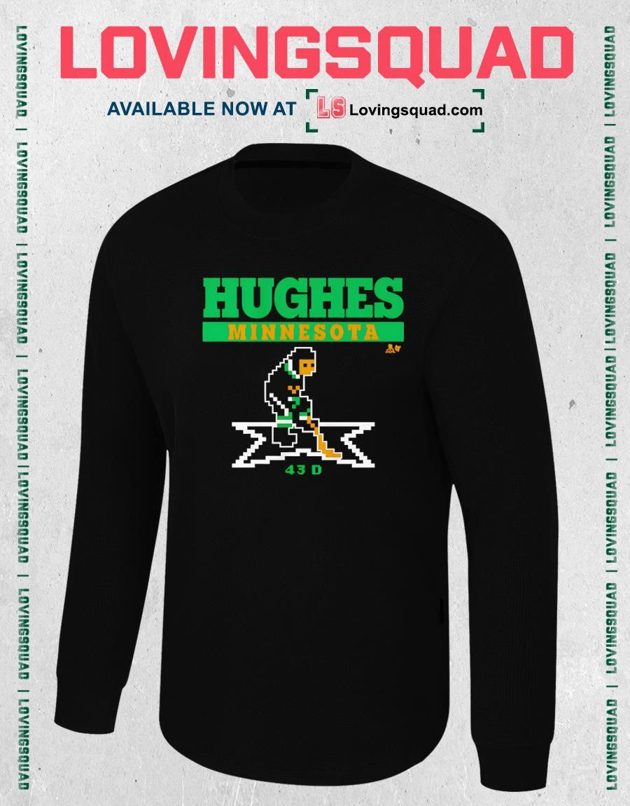 Quinn Hughes Retro Hockey Shirt