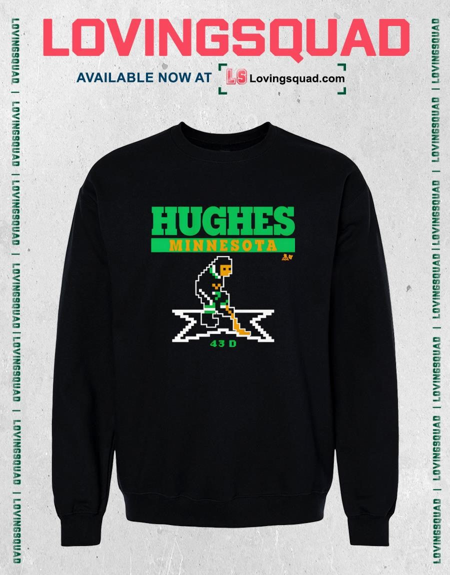 Quinn Hughes Retro Hockey Shirt