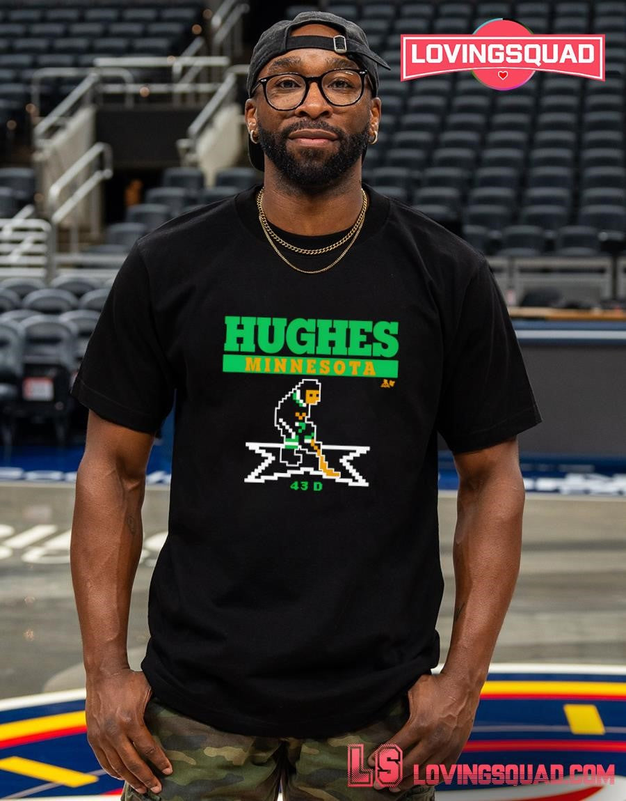 Quinn Hughes Retro Hockey Shirt