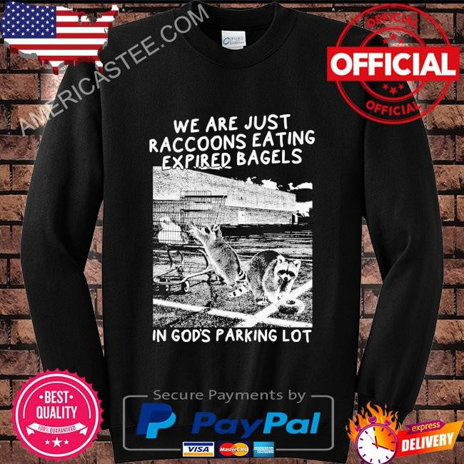 Raccoons eating expired bagels shirt