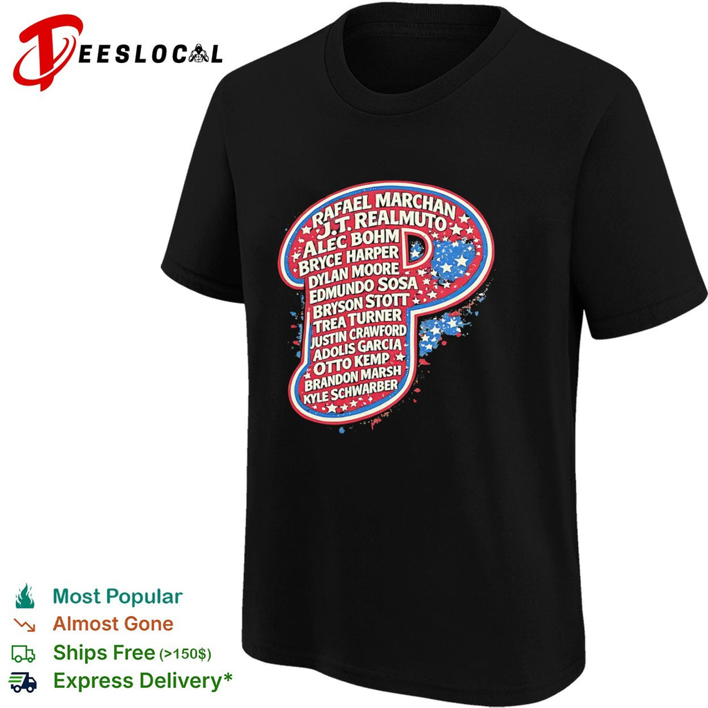 Rafael Marchan JT Realmuto Alec Bohm Bryce Harper Philadelphia Phillies shirt