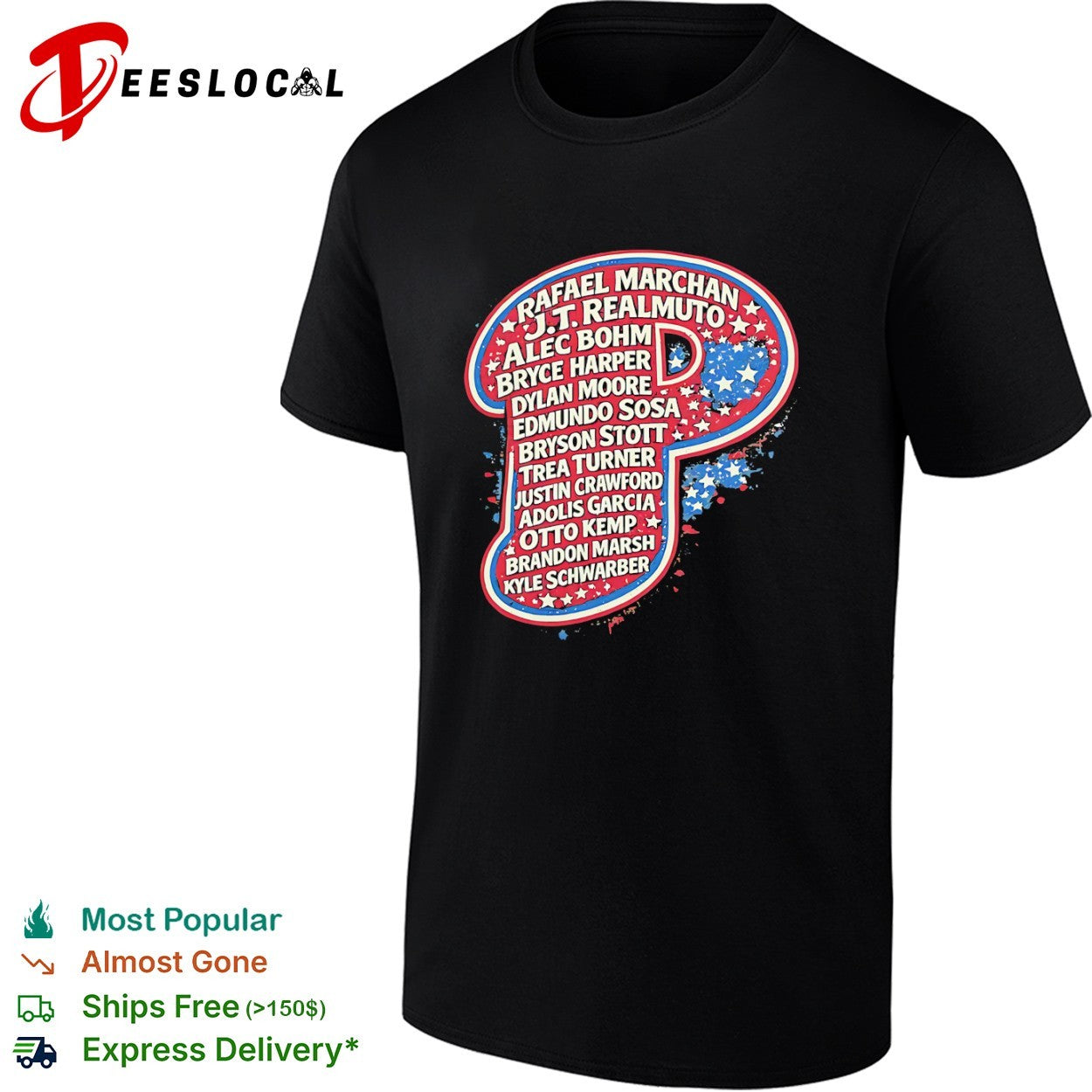 Rafael Marchan JT Realmuto Alec Bohm Bryce Harper Philadelphia Phillies shirt