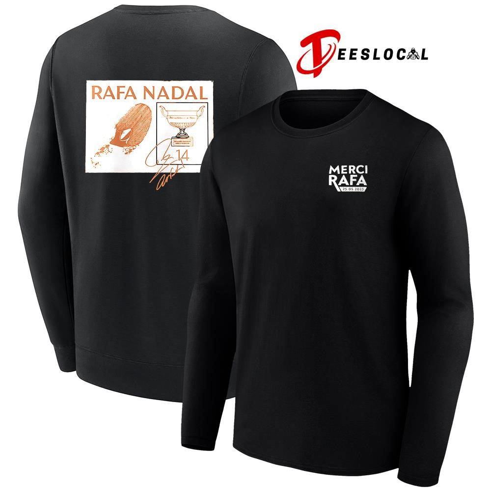 Rafael Nadal Merci Rafa signature graphic shirt