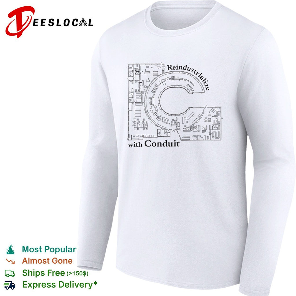 Reindustrialize with Conduit Floor Plan shirt