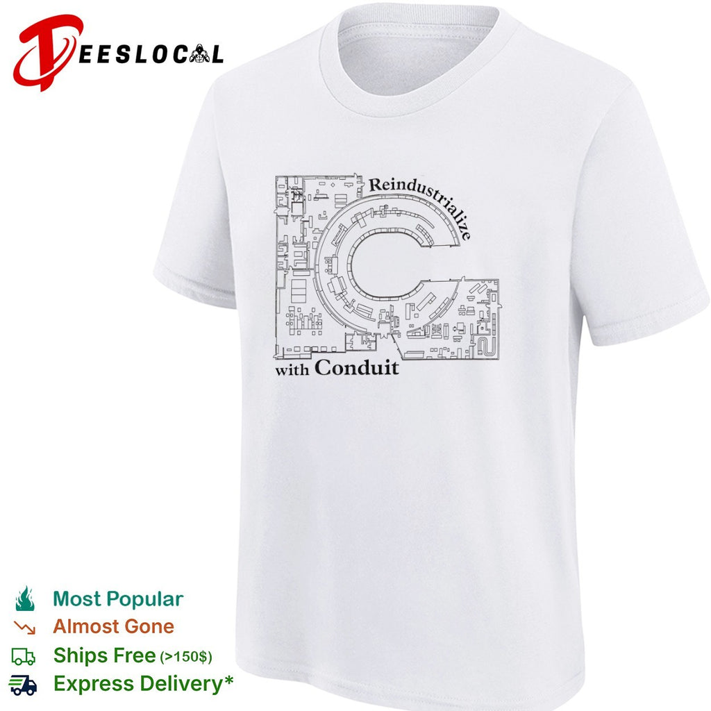 Reindustrialize with Conduit Floor Plan shirt