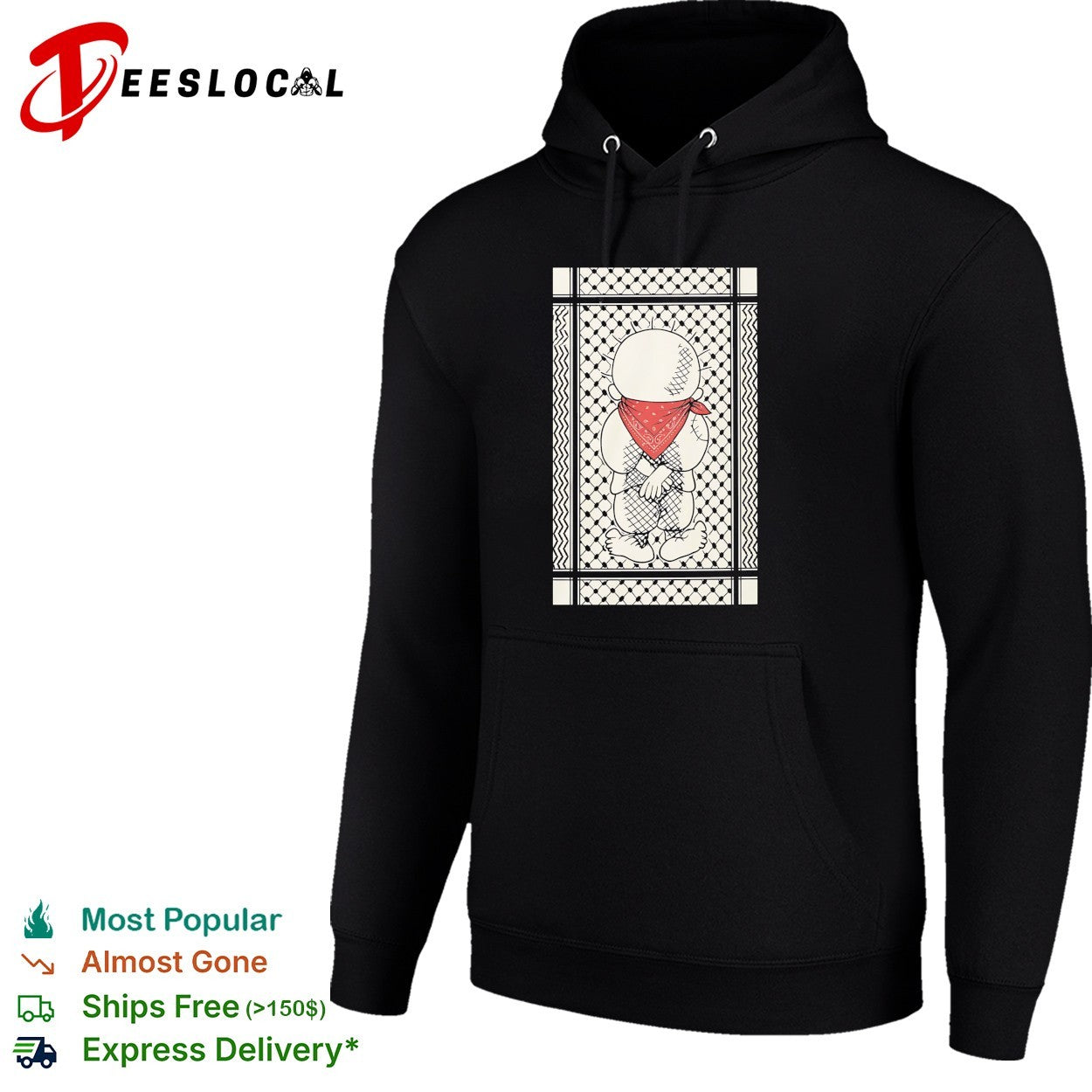 Renaud Pro Palestine Handala Keffiyeh shirt