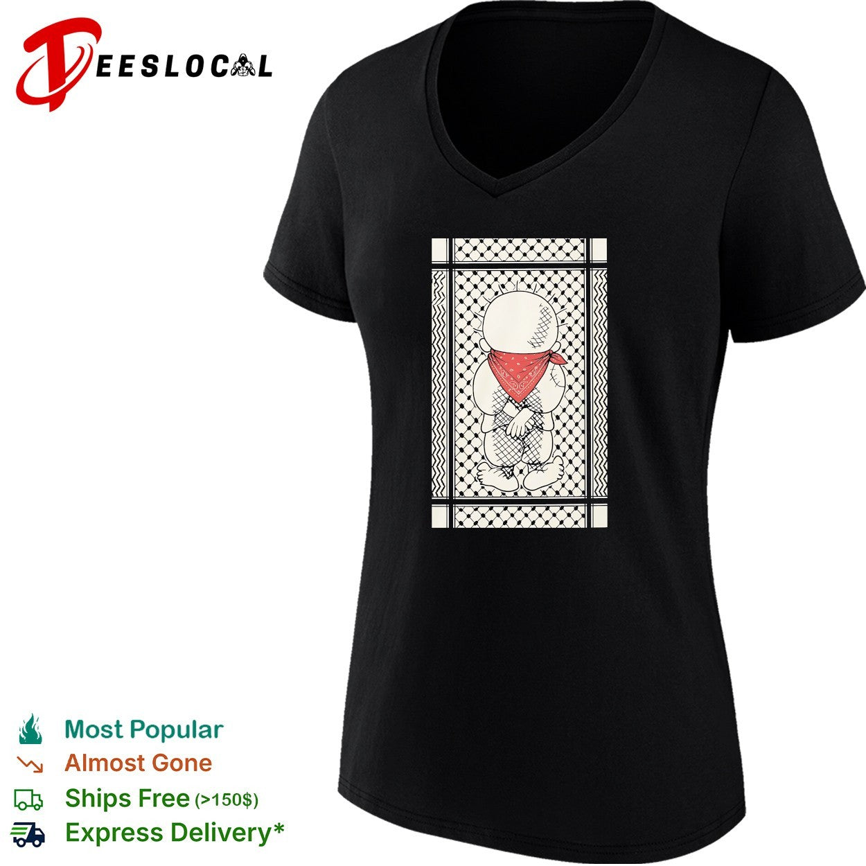 Renaud Pro Palestine Handala Keffiyeh shirt