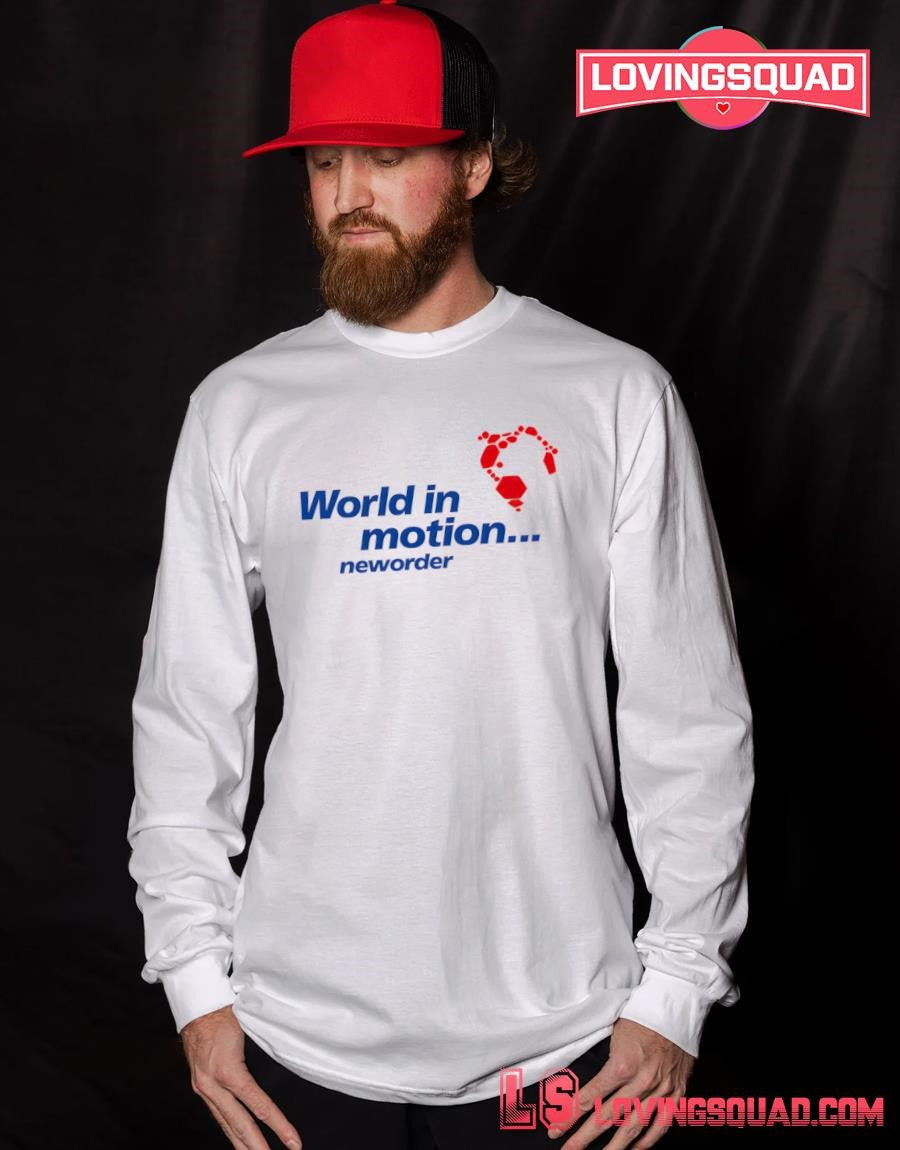 Retro New Order World in Motion England Football Shirt