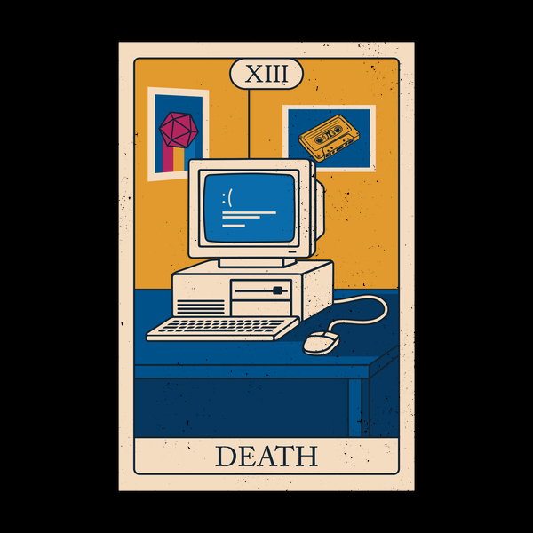 Retro Tech Tarot Death Card