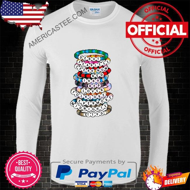 Retro eras album friendship bracelet’s shirt