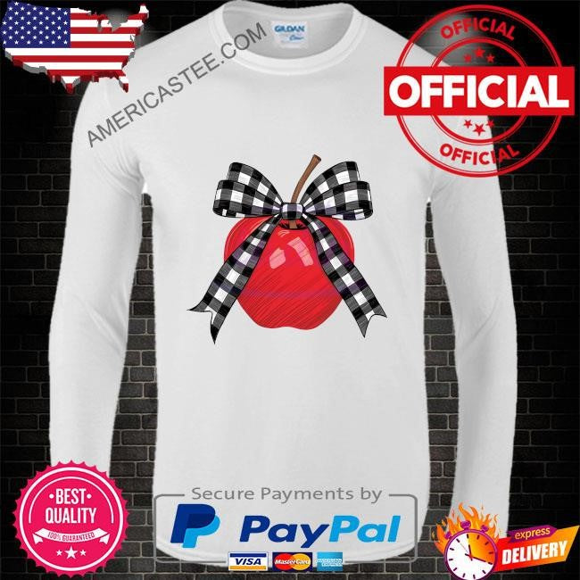 Retro teacher checker coquette bow back to school shirt
