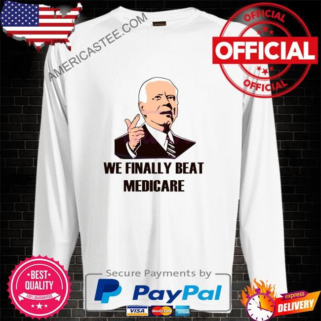 Retro we finally beat medicare biden debate shirt