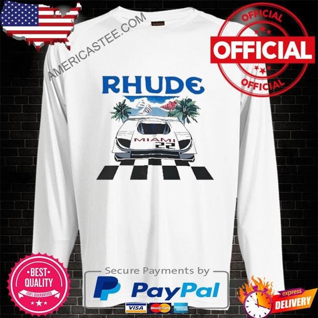 Rhude miami 22 x the webster miami startline shirt