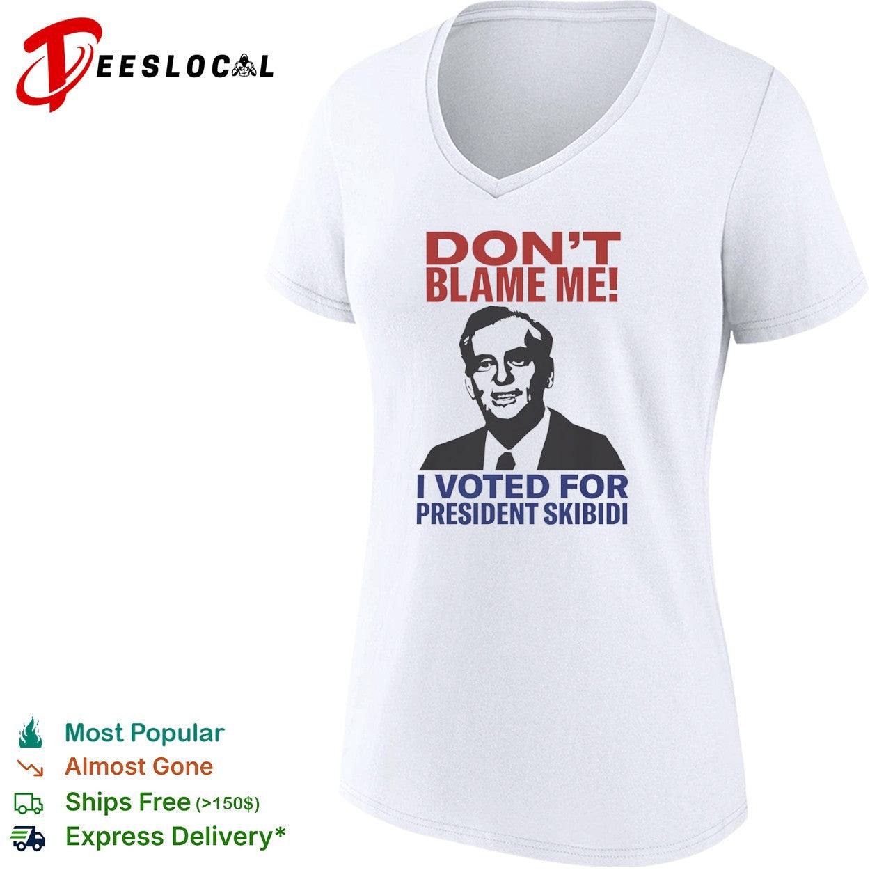Richard Nixon don’t blame me I voted for President Skibidi portrait shirt