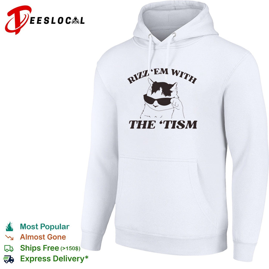 Rizz them with the tism cat sunglasses shirt