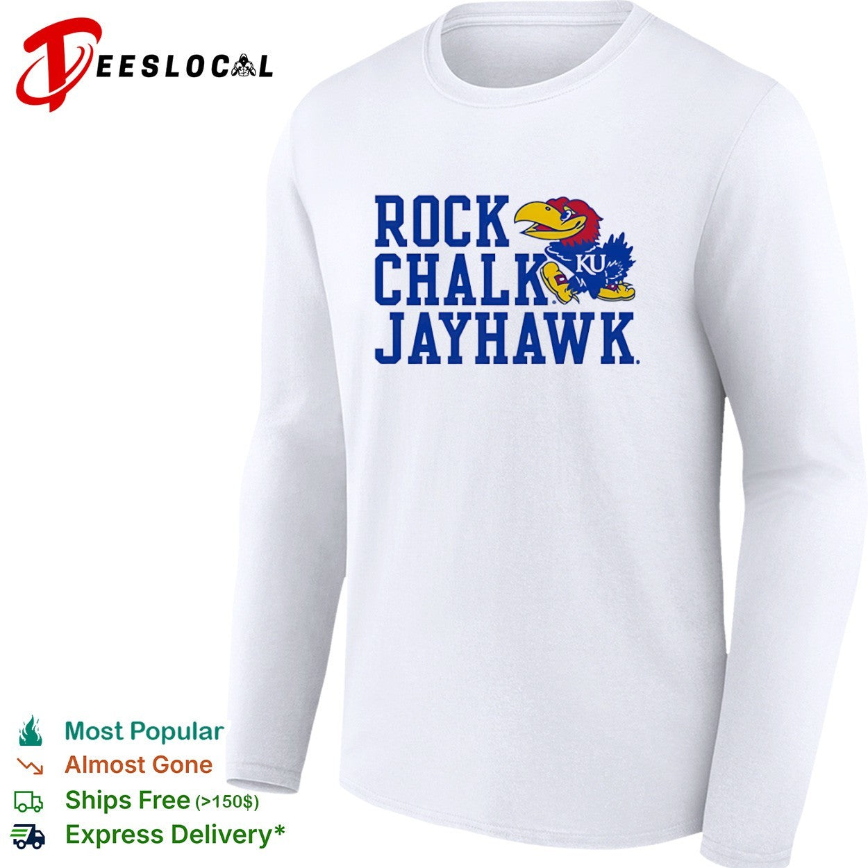 Rock Chalk Jayhawk Kansas Mascot shirt