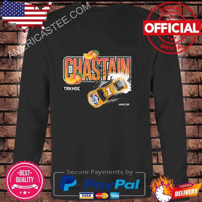 Ross chastain trackhouse racing team collection busch light peach shirt