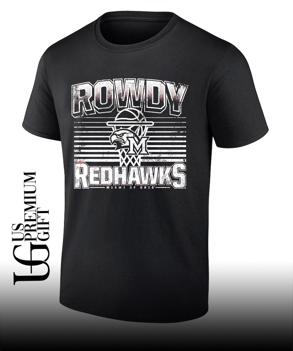 Rowdy RedHawks Miami of Ohio Miami RedHawks Basketball logo shirt