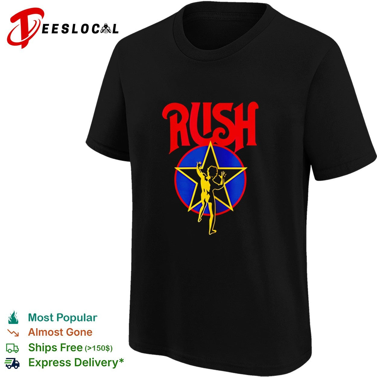 Rush starman red graphic shirt