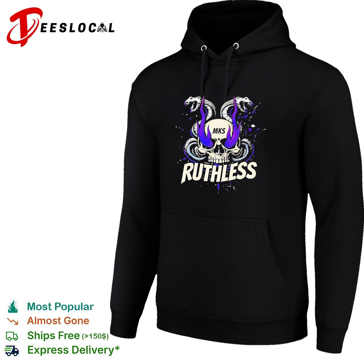 Ruthless Skull and Snakes gothic shirt