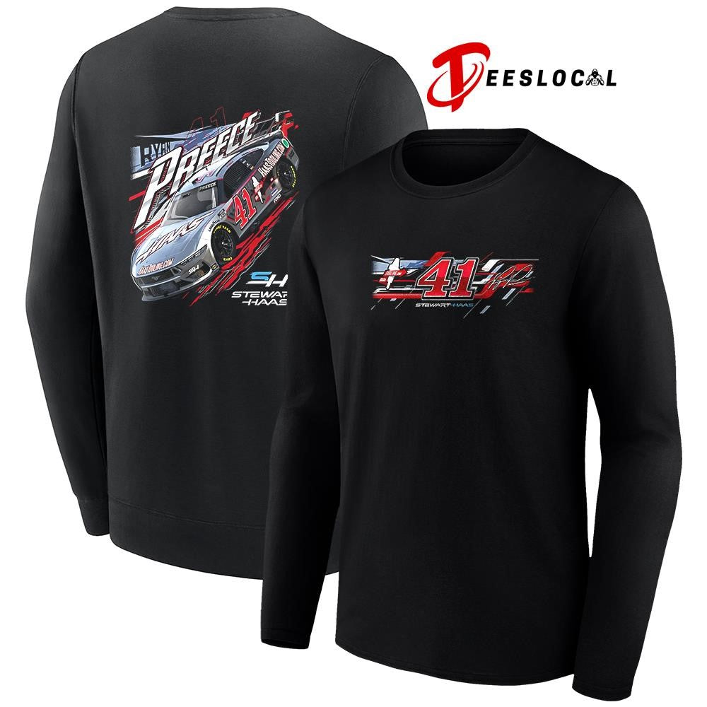 Ryan Preece No 41 Stewart Haas car racing signature graphic shirt