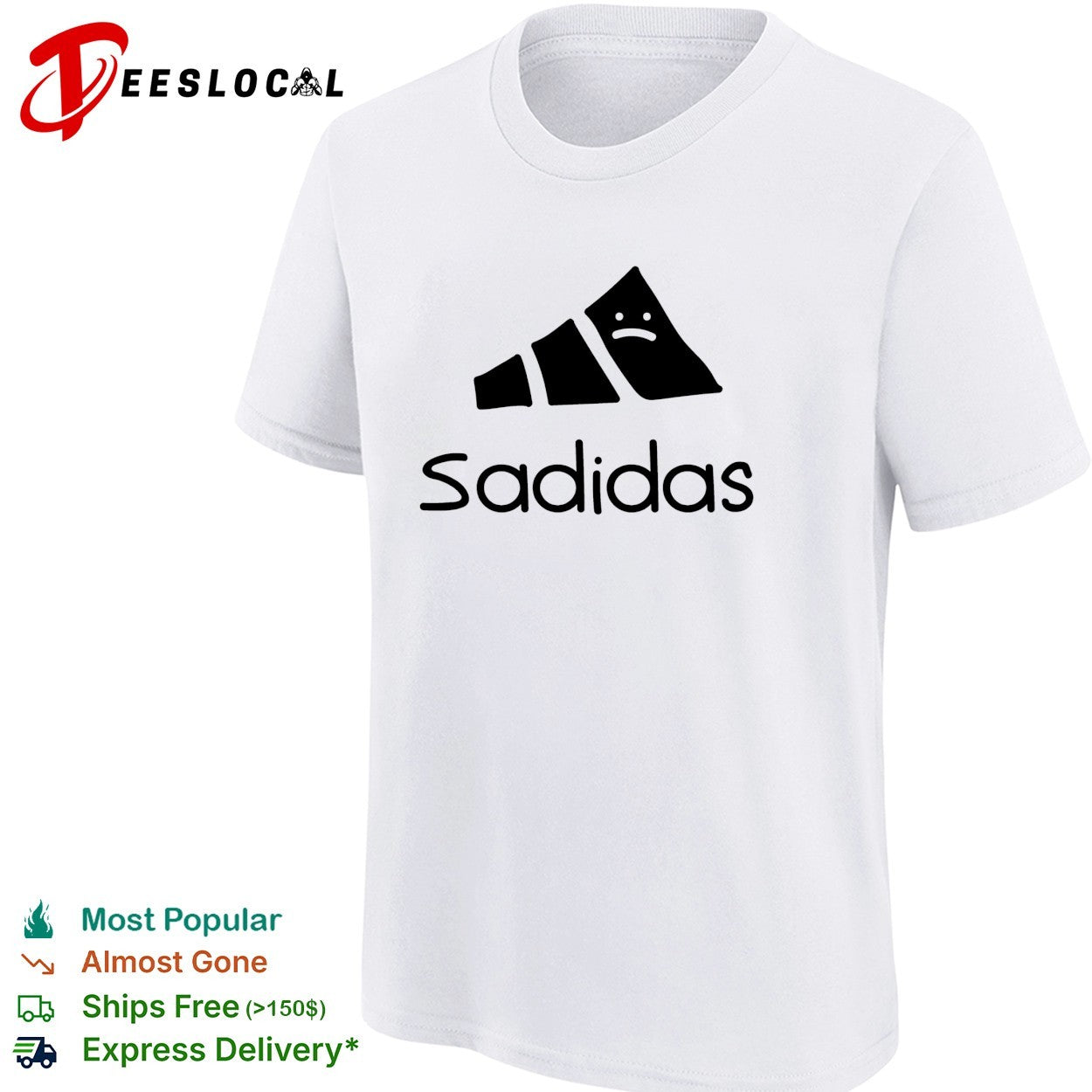 Sadidas parody logo shirt