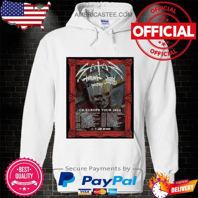 Satan band uk europe tour 2024 poster shirt