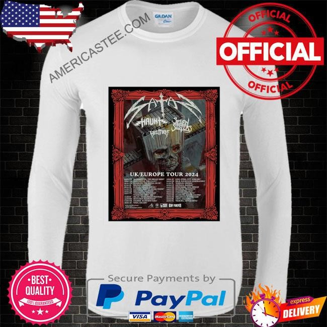 Satan band uk europe tour 2024 poster shirt