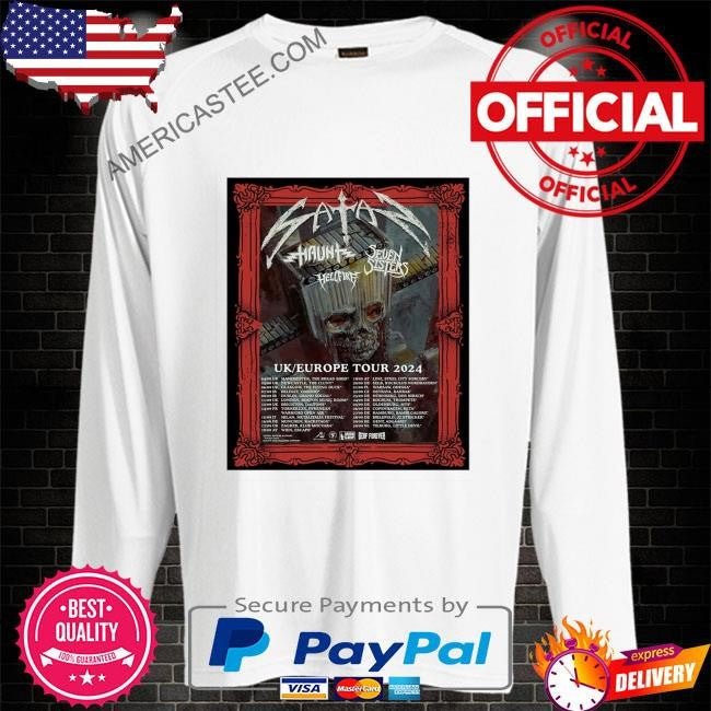 Satan band uk europe tour 2024 poster shirt