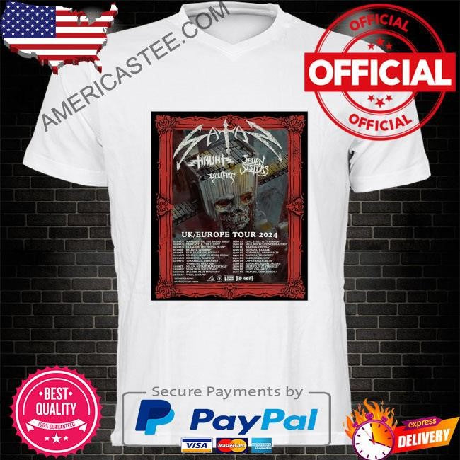 Satan band uk europe tour 2024 poster shirt