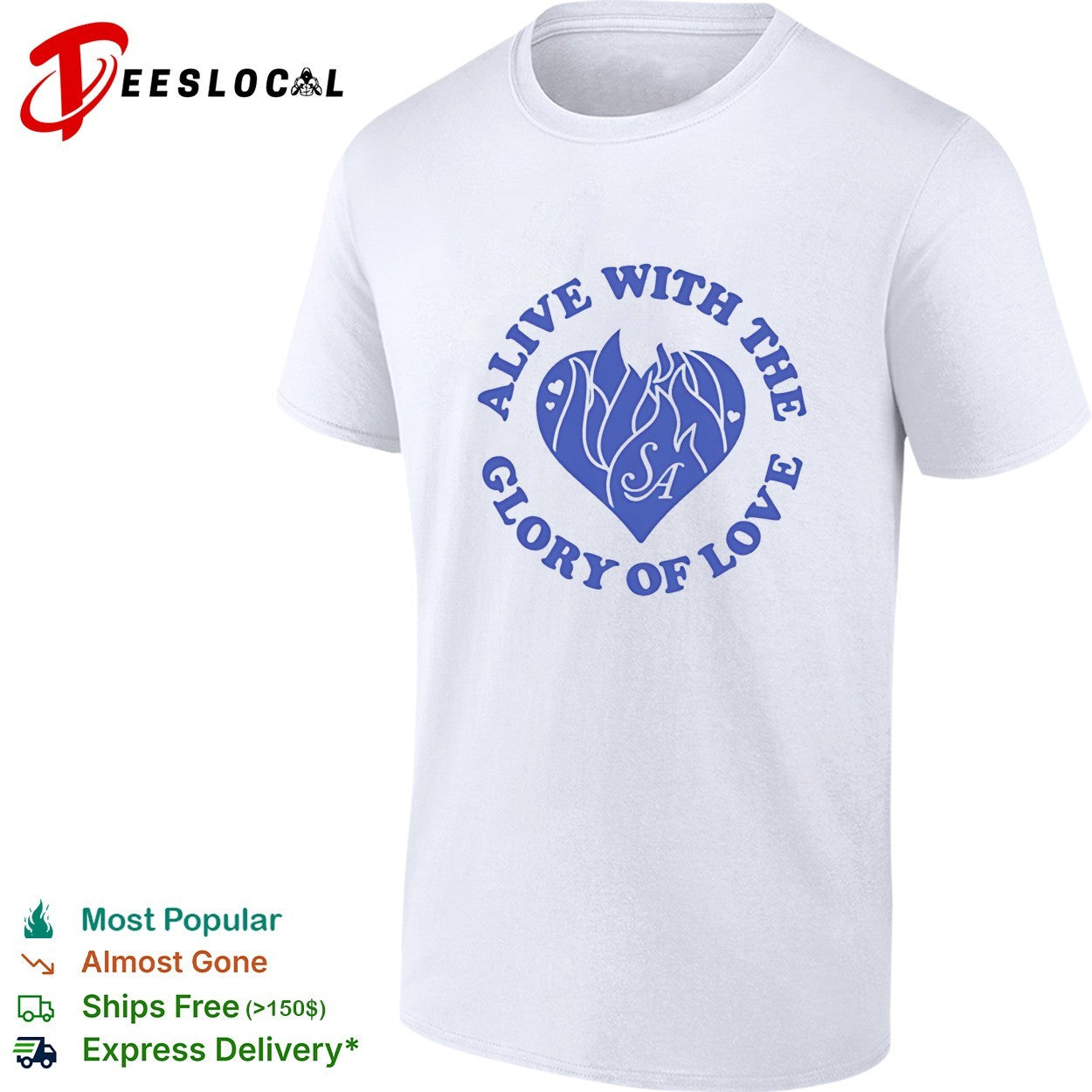 Say Anything alive with the glory of love badge shirt