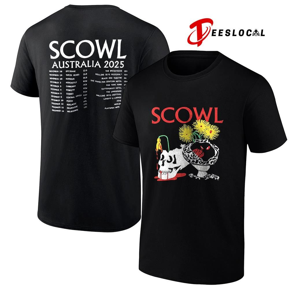 Scowl Australia dates schedule skull shirt