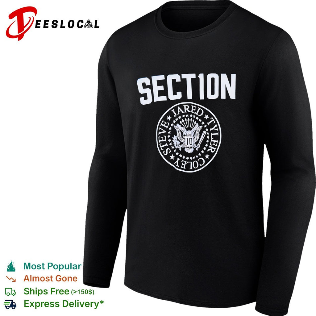 Section 10 Steve Jared Tyler Coley baseball seal shirt