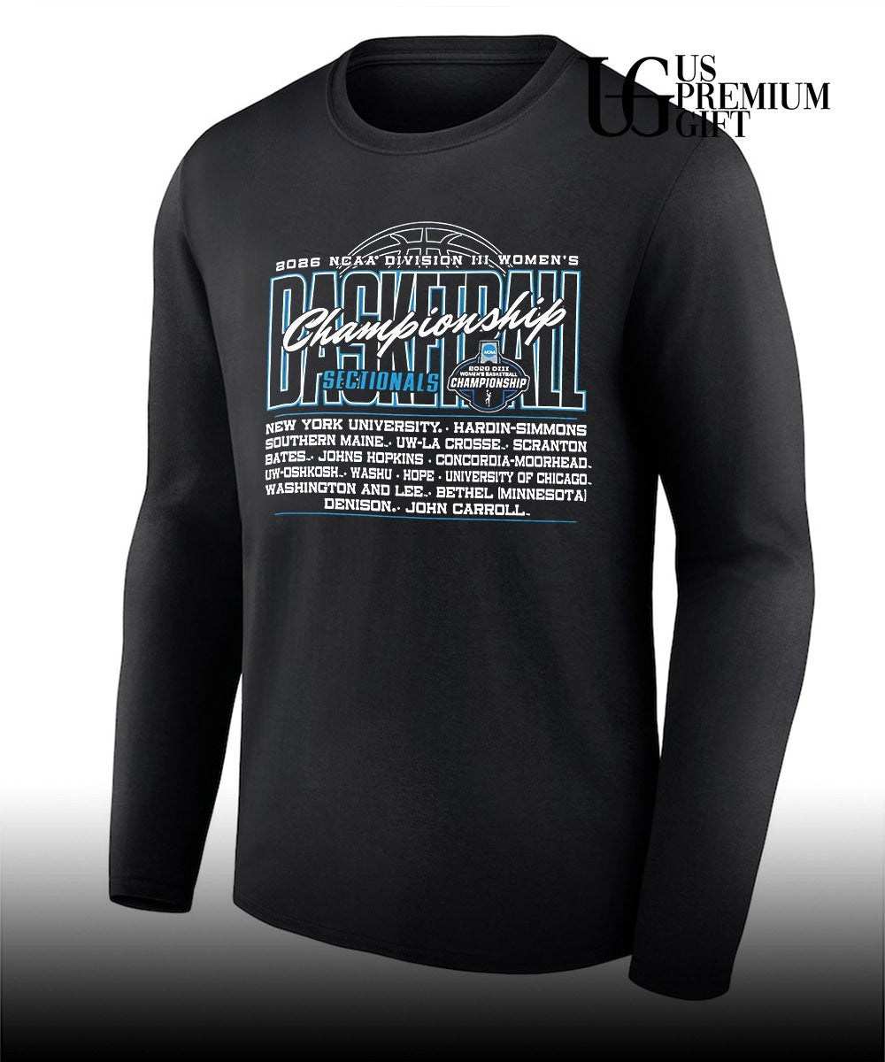 Sectionals 2026 NCAA DIII Women’s basketball Championship shirt