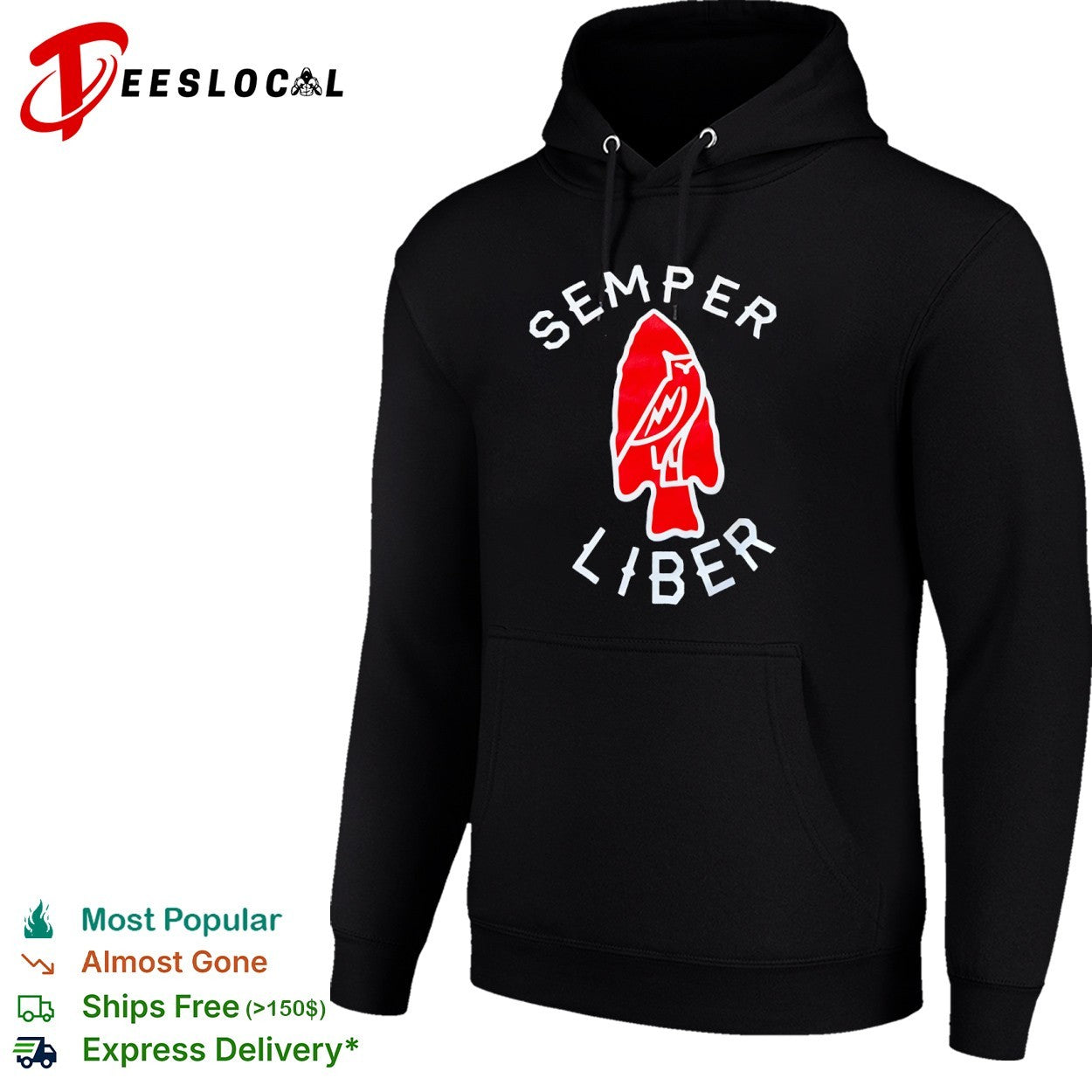 Semper Liber red owl arrowhead OVO shirt