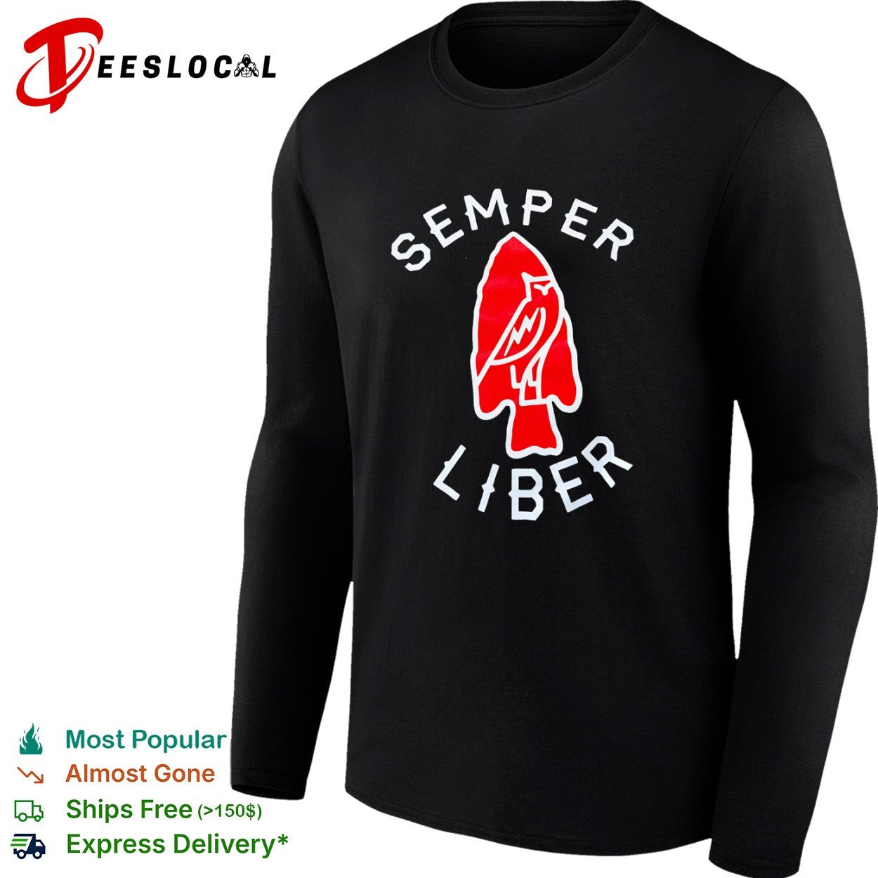 Semper Liber red owl arrowhead OVO shirt