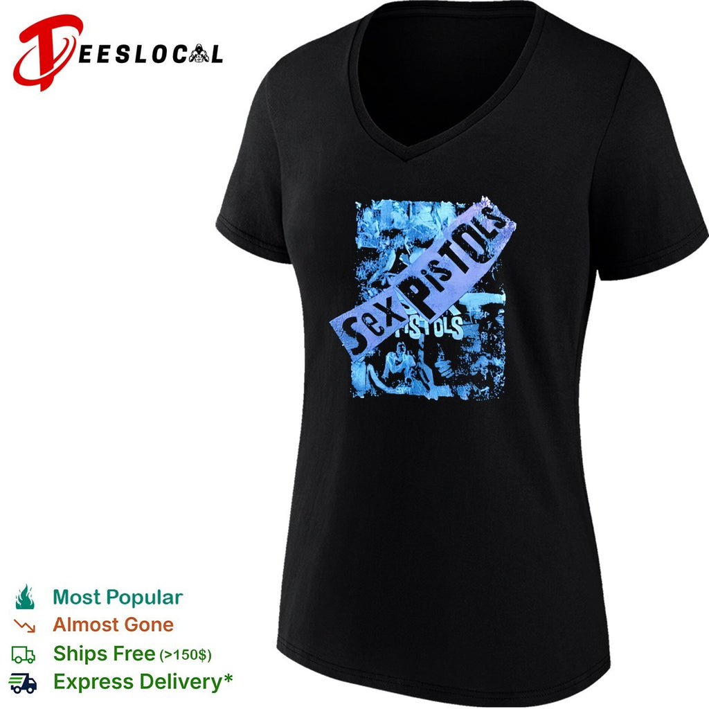 Sex Pistols band distressed photo collage shirt